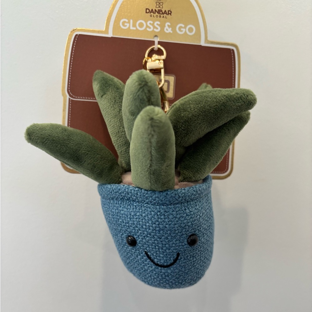 NWT Plush Plant Keychain - Green and Blue
